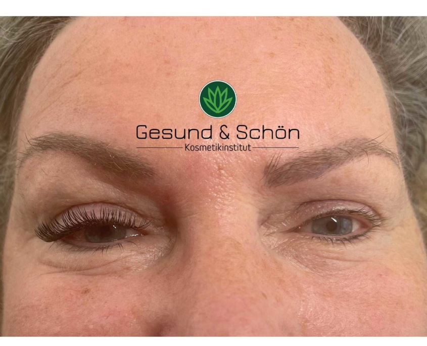 Wimpernverdichtung Beispiel einer Frau