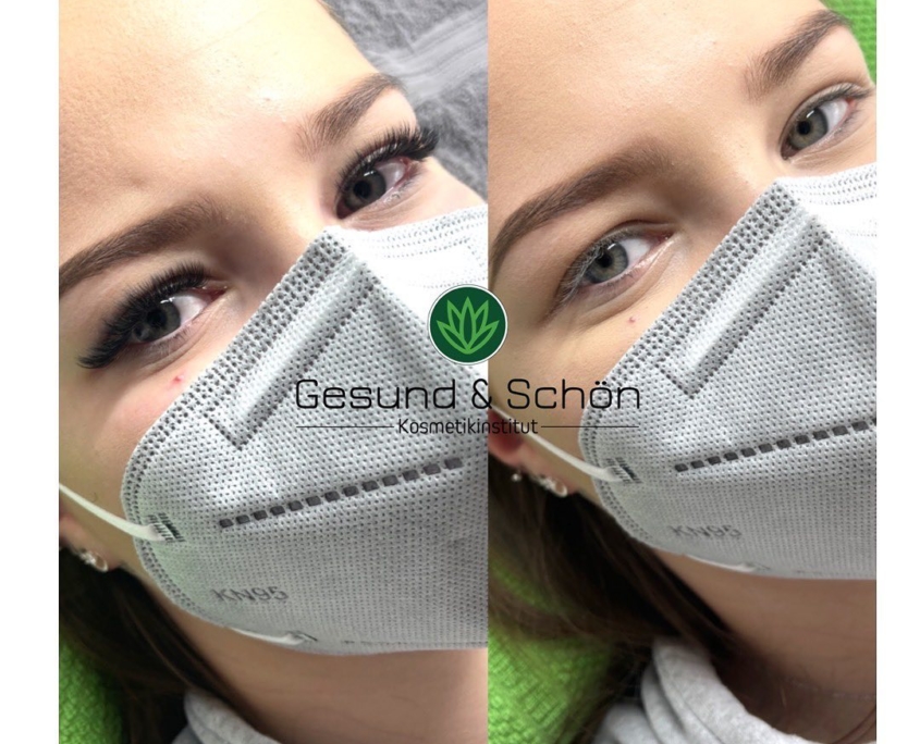 Wimpern Volumentechnik Vorher Nachher Bilder