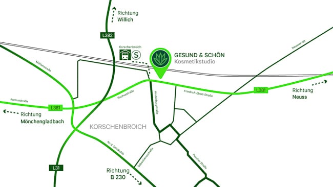 Kosmetikstudio Mönchengladbach und Korschenbroich Gesund und Schön - Kosmetikbehandlungen - in der Nähe